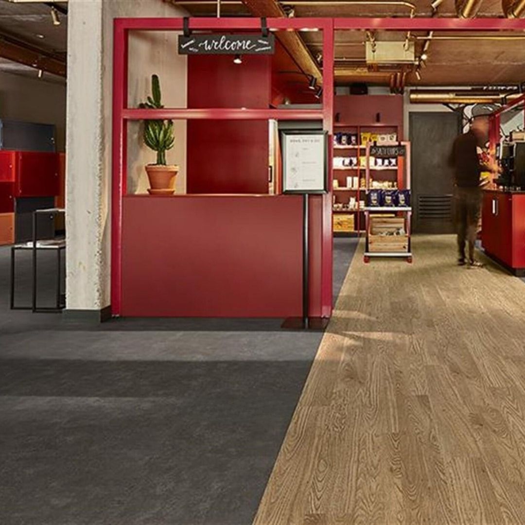62519</br>Flex Material Cocrete Nero Sök-Tak LVT 100x100 cm - Görsel 2