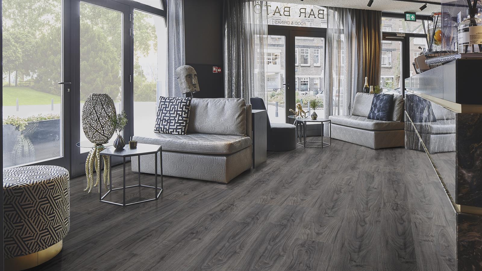 62513</br>Flex Meterial Concrete Grigio Sök-Tak LVT 100x100 cm - Görsel 2